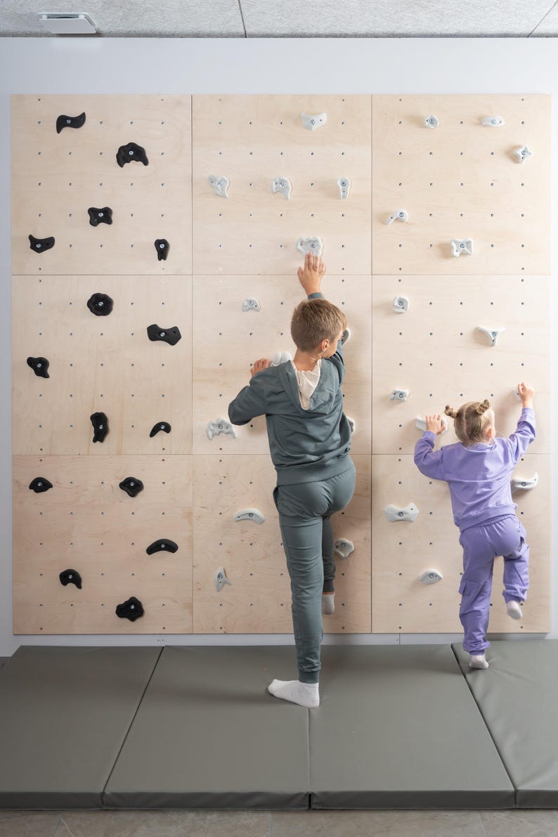 ✨Kids Indoor Climbing Wall Panel Kit🎈: Plywood Rock Climbing & kids toys🎨