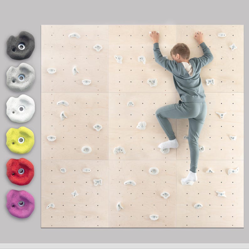 ✨Kids Indoor Climbing Wall Panel Kit🎈: Plywood Rock Climbing & kids toys🎨