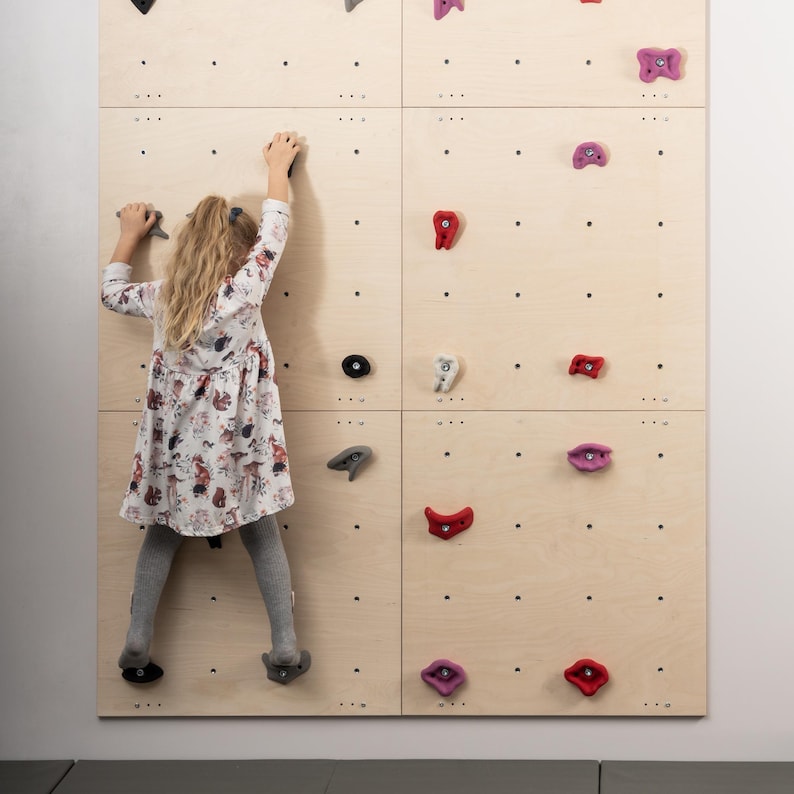 ✨Kids Indoor Climbing Wall Panel Kit🎈: Plywood Rock Climbing & kids toys🎨