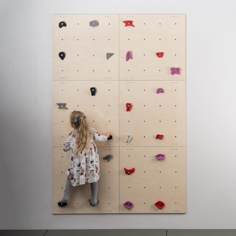 ✨Kids Indoor Climbing Wall Panel Kit🎈: Plywood Rock Climbing & kids toys🎨