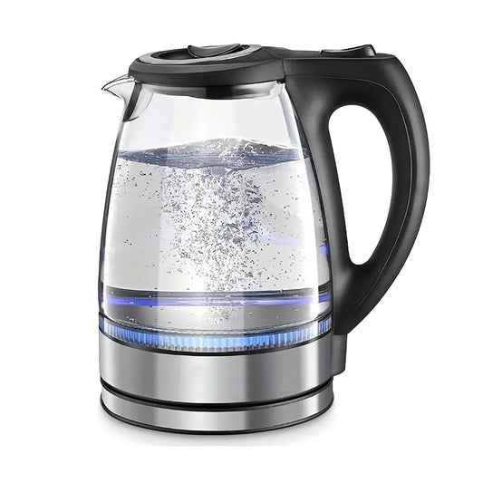 Glass electric kettle with automatic power-off and dry burning protection function