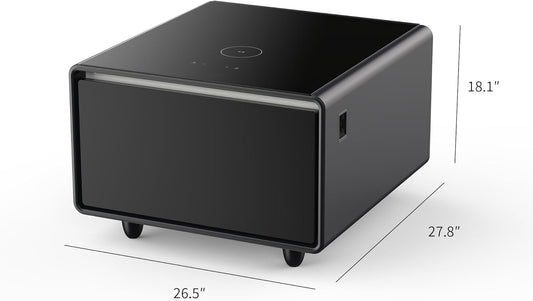 ✨Multifunctional Bedside Table Smart Side Table Mini Refrigerator with Wireless Charging Smart Furniture Home