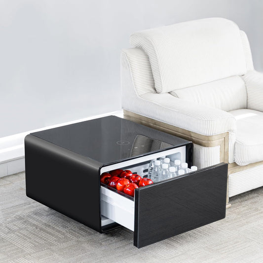 ✨Multifunctional Bedside Table Smart Side Table Mini Refrigerator with Wireless Charging Smart Furniture Home